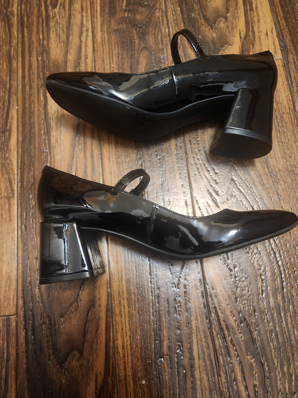 Marc Fisher Black Patent Mary Jane Block Heel Pumps NWOB Sz 6.5M Style MFPALIE-T - Picture 3 of 13